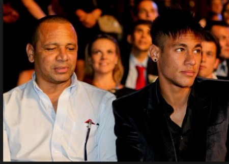 Neymar e seu pai Neymar da Silva Santos