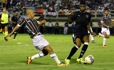 Botafogo foi superior, abriu o  placar com Ribamar, mas cedeu igualdade no fim. (Foto: Fluminense/Divulgação)