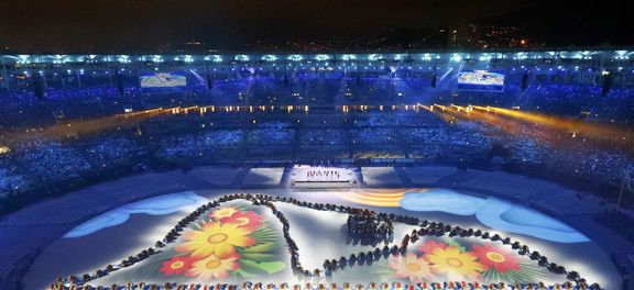 A cerimônia de encerramento da Olimpíada neste domingo, no Maracanã, foi um espetáculo. (Foto: Reprodução/Twitter)