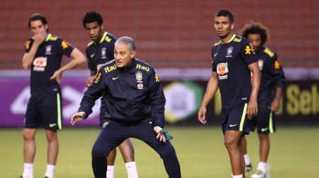 A Seleção Brasileira  treina em Quito pela primeira vez com Tite no comando  (Foto: Lucas Figueiredo/CBF/Divulgação)