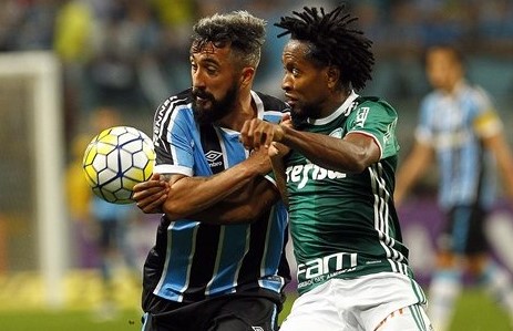 Grêmio e Palmeiras ficaram no empate sem gols, em partida realizada na Arena do Grêmio, pela 24ª rodada do Brasileirão. (Foto: Grêmio/Divulgação)