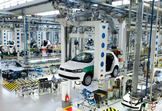 Linha de produção da Volkswagen (Foto: Divulgação)