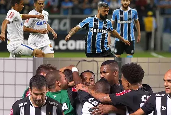 O Grêmio eliminou o Cruzeiro e o Atlético-MG desclassificou o Internacional.