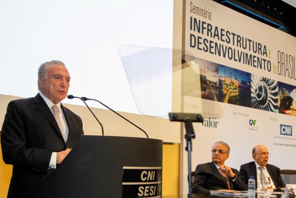 O presidente Michel Temer durante Seminário de Infraestrutura e Desenvolvimento do Brasil. (Foto: Beto Barata/PR\\\\0