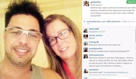 Há um mês, Zezé di Camargo e sua ex-mulher, Zilu, fizeram posts iguais em suas respectivas contas do Instagram para provar que não existem guerra entre eles conforme tem sido especulado.