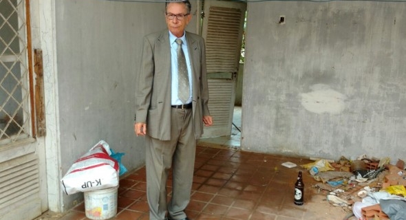 Heraldo Rocha, novo coordenador estadual do Dnocs, foi ver de perto a situação deplorável dos imóveis.