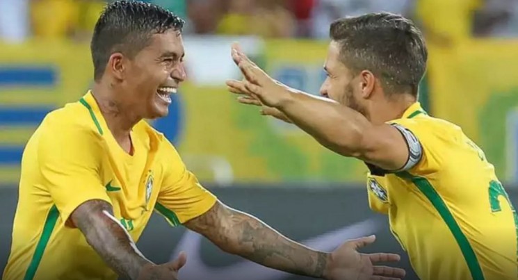 Dudu marcou o gol da vitória brasileira logo no primeiro minuto do segundo tempo. (Foto: CBF/Divulgação)