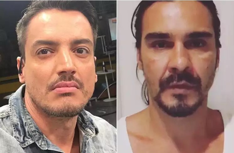 André Gonçalves (direita) gravou vídeo dizendo que iria "quebrar os dentes" do jornalista Leo Dias. (Foto: Reprodução/Instagram)