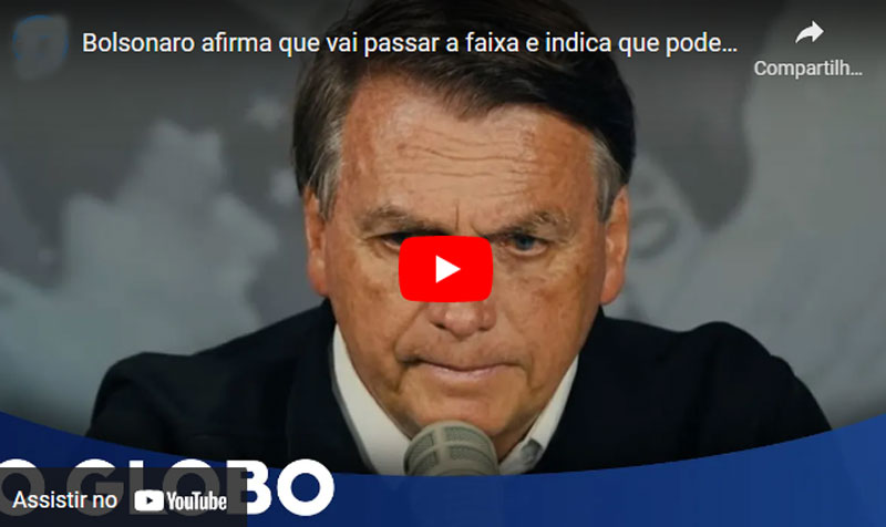 Bolsonaro afirma que vai passar faixa e se recolher caso perca eleição