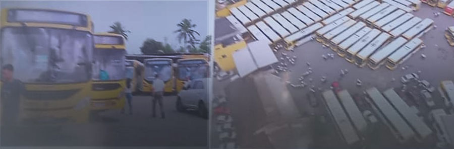 Ônibus já saíram das garagens após greve relâmpago dos rodoviários