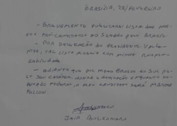 Liberais cobram ‘lista’ de senadores de Bolsonaro