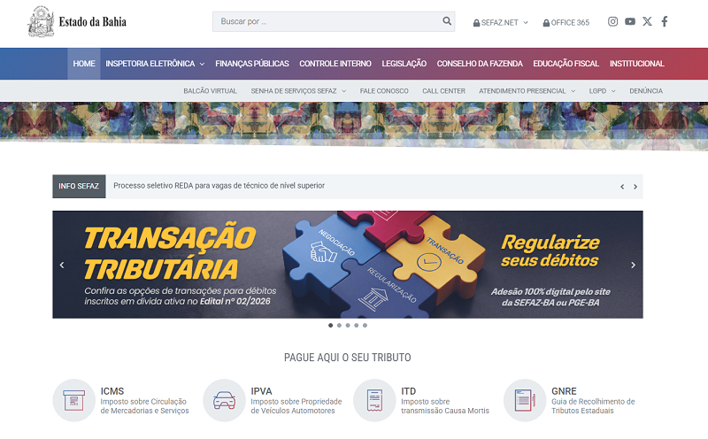 Site Sefaz